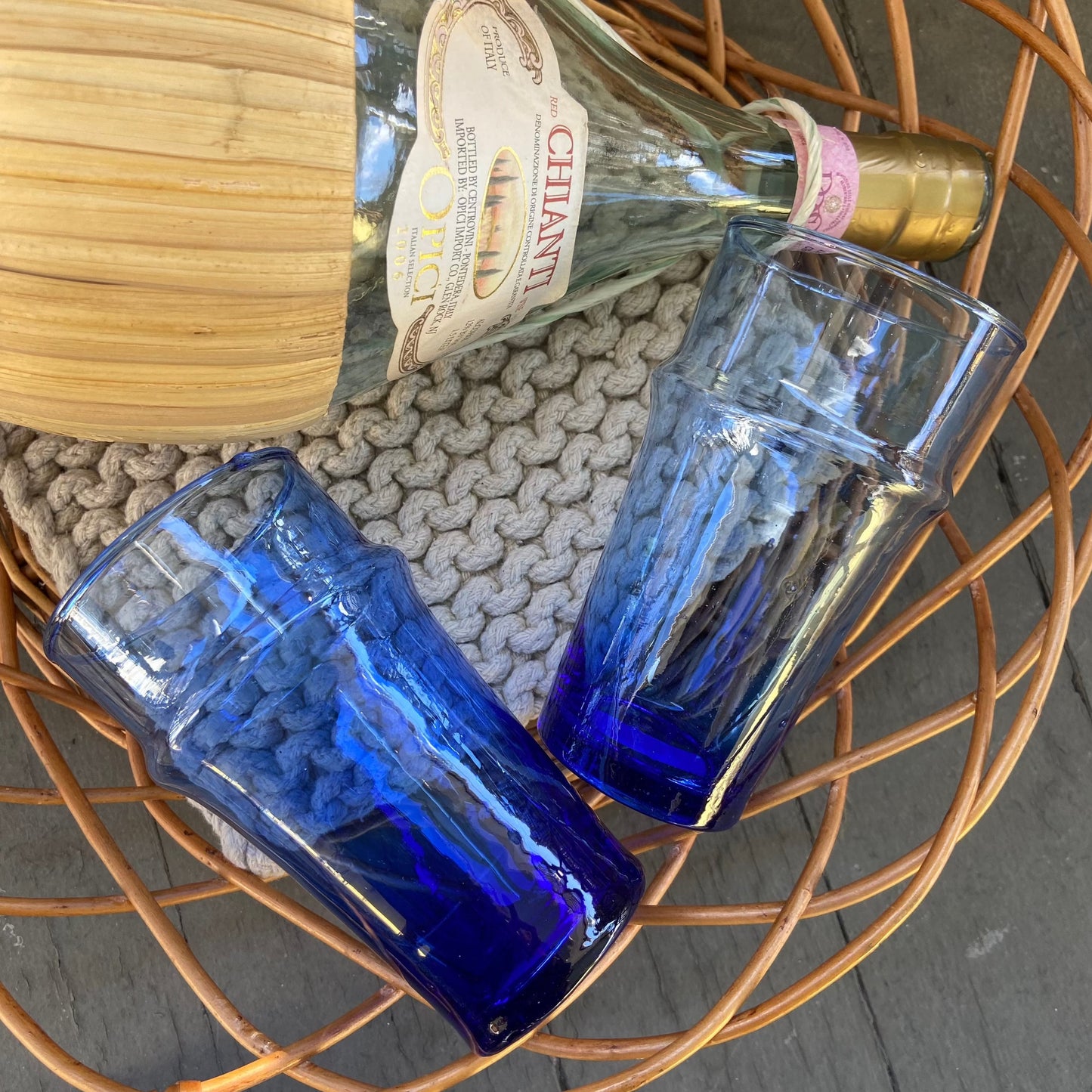 Blue Moroccan Bistro Glasses