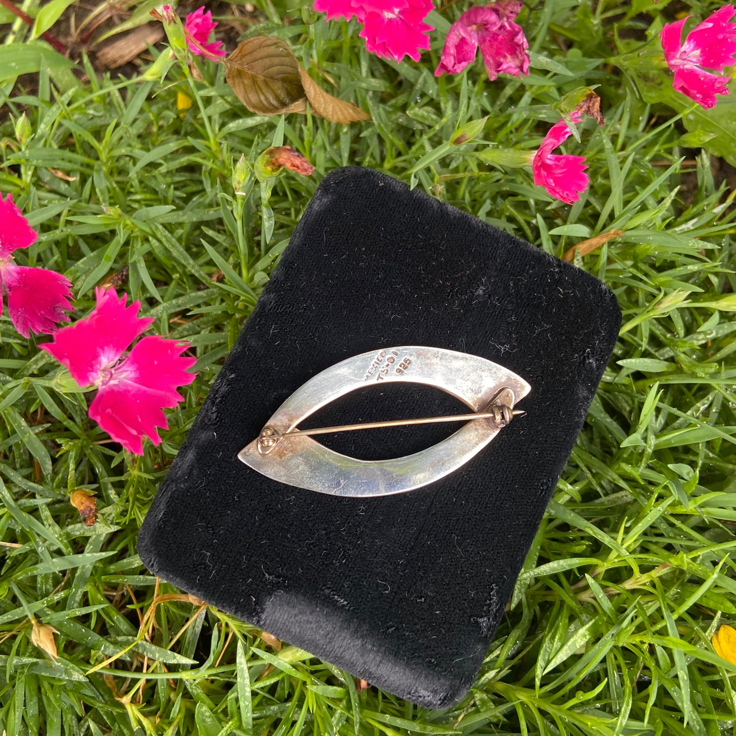 Vintage Mid Century Sterling Silver Brooch Pin Mexico