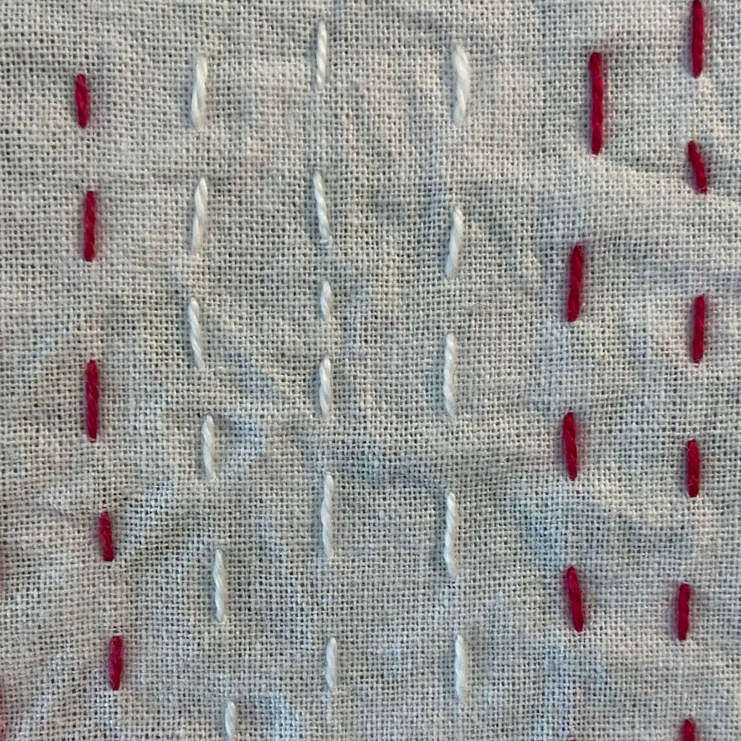 Raspberry Milk Twin Sized Kantha Quilt