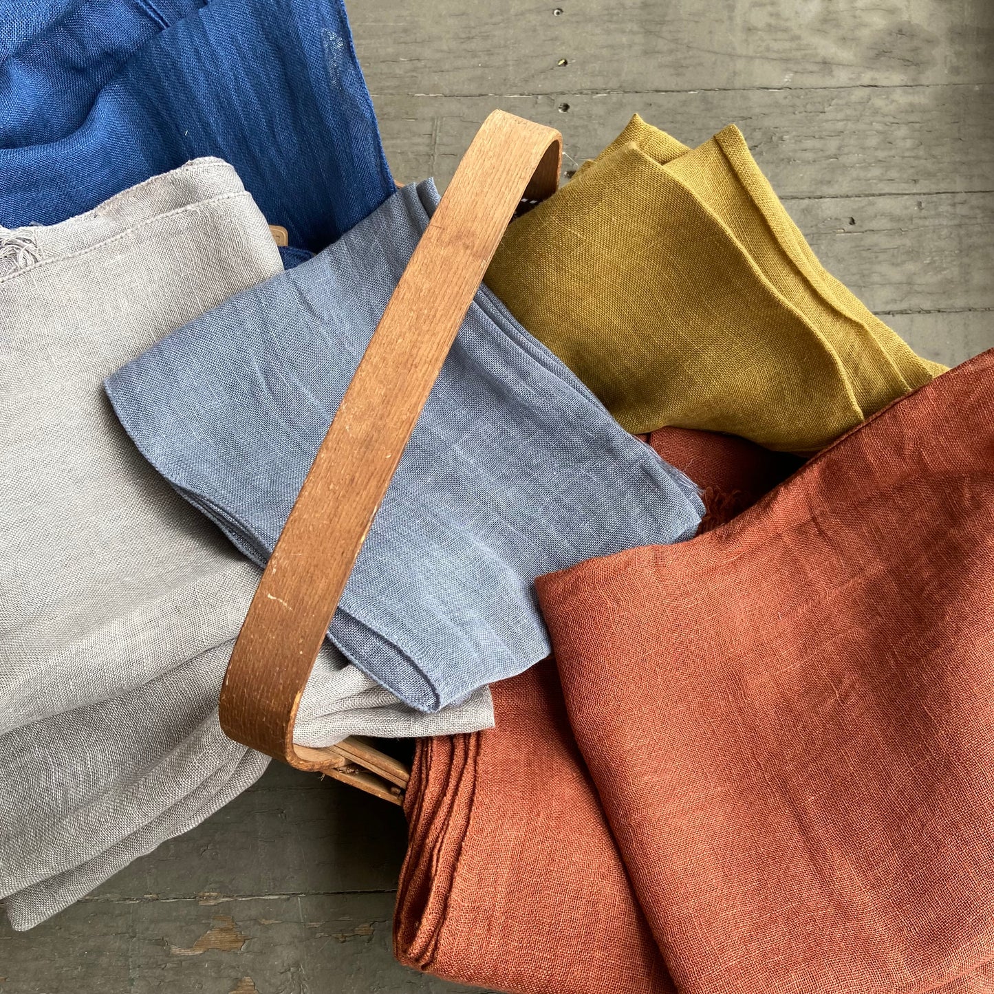 Marine Sheer Linen Scarf