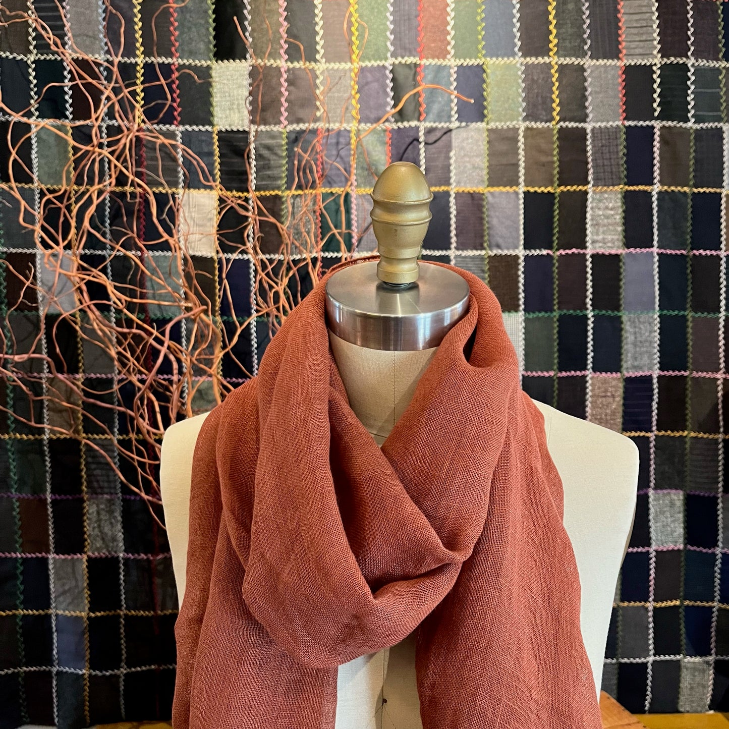 Redwood Sheer Linen Scarf