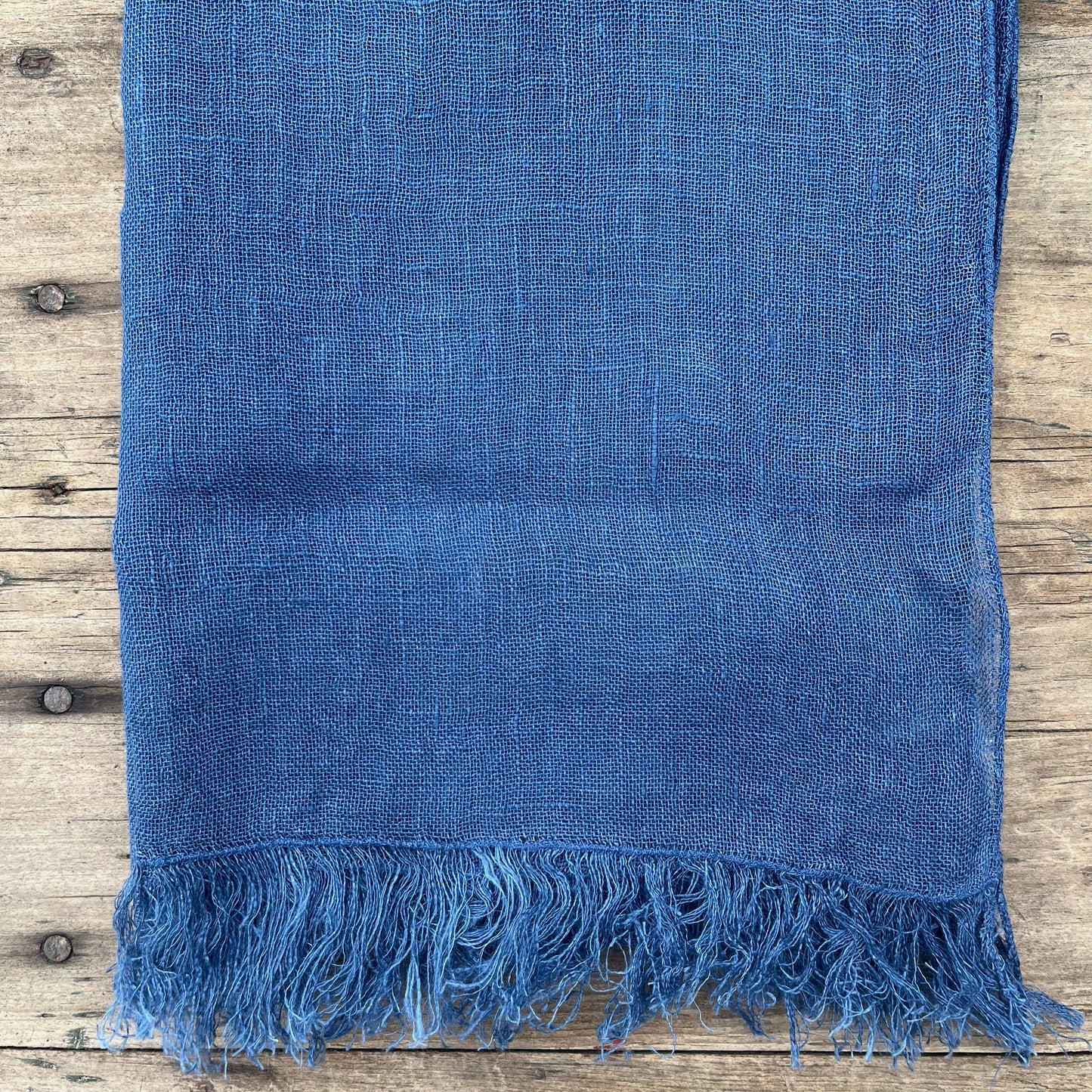 Marine Sheer Linen Scarf