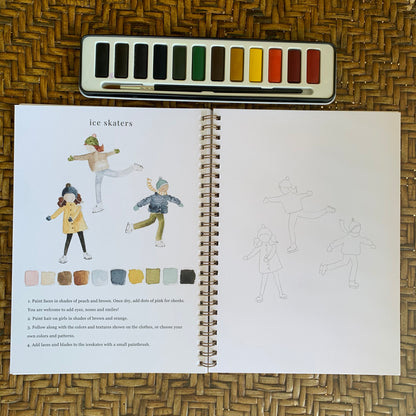 Winter Watercolor Workbook & Paint Set