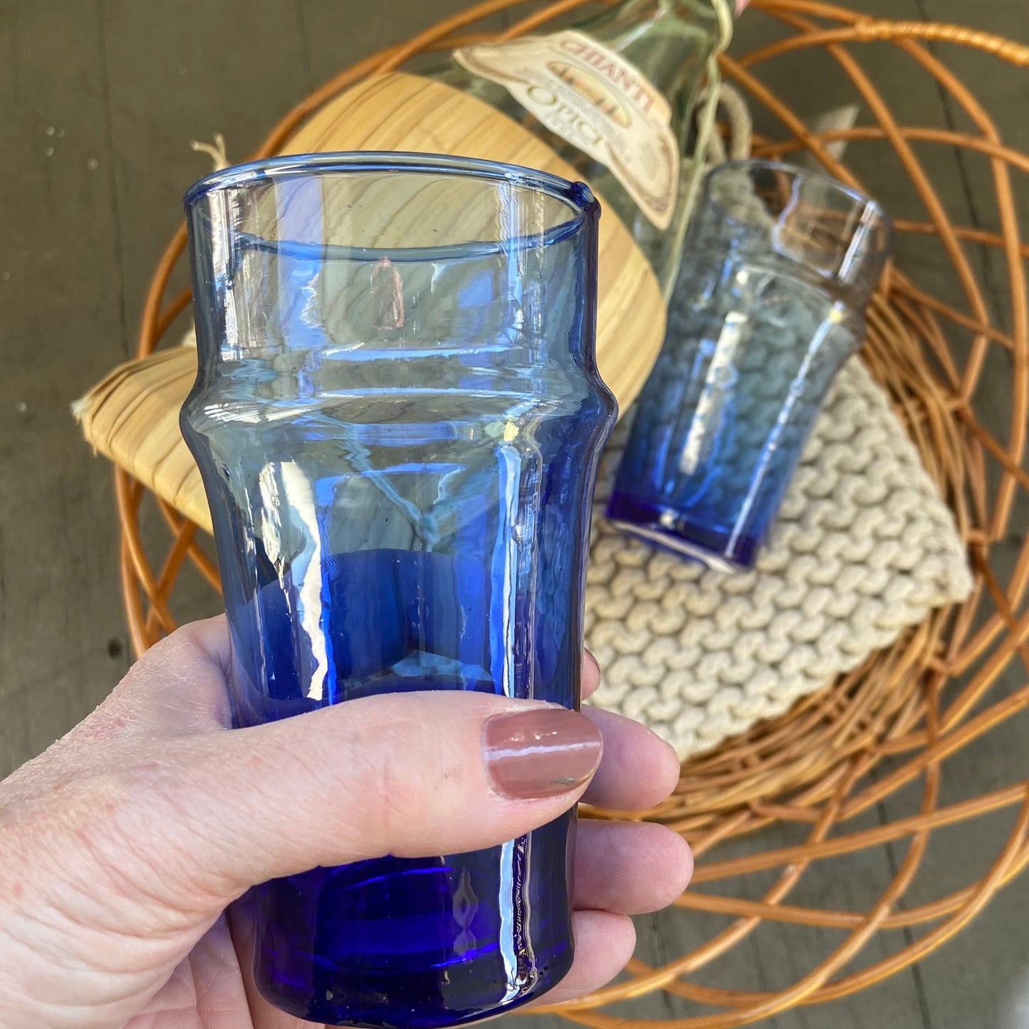 Blue Moroccan Bistro Glasses