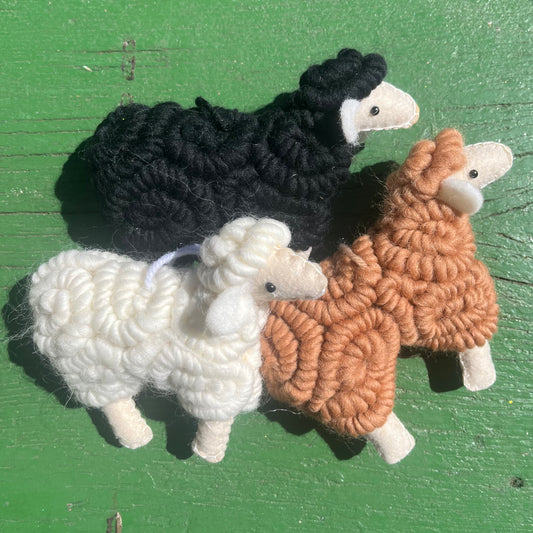 Wooly Sheep Ornaments