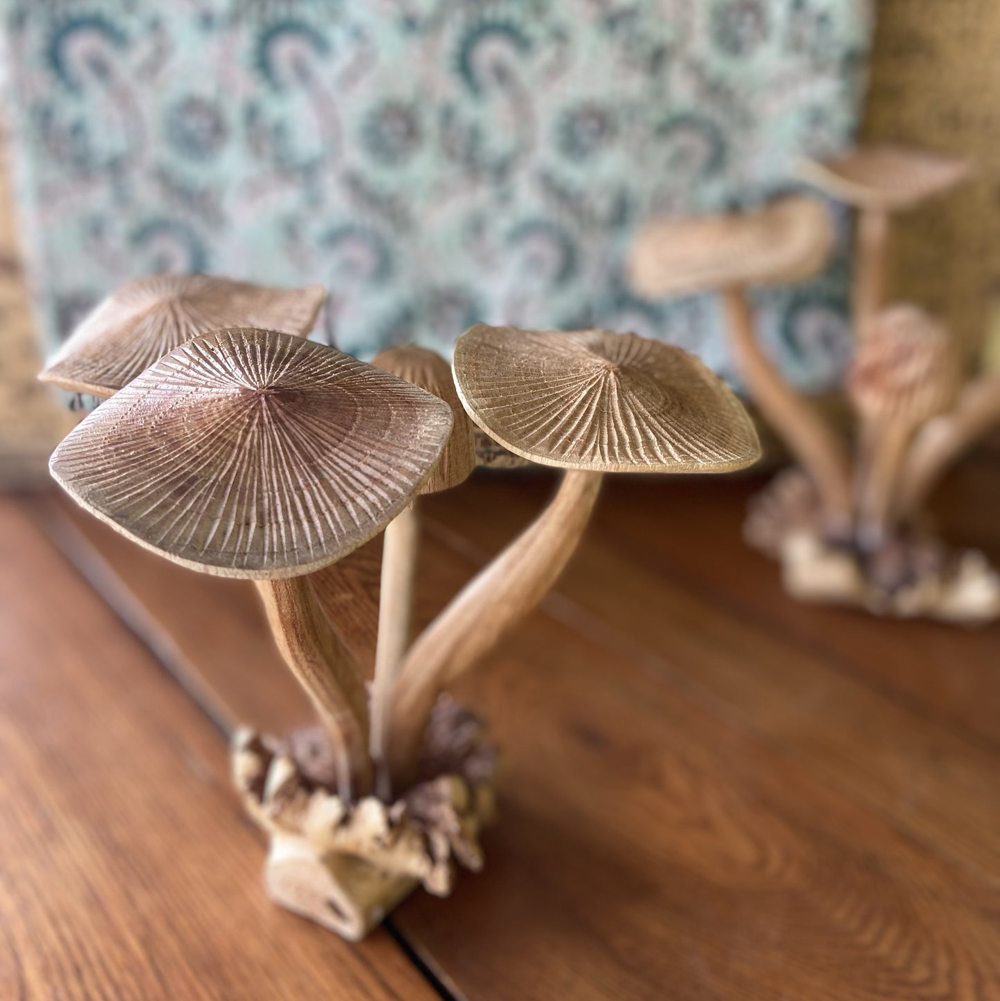 Wooden Mushroom Sculpture