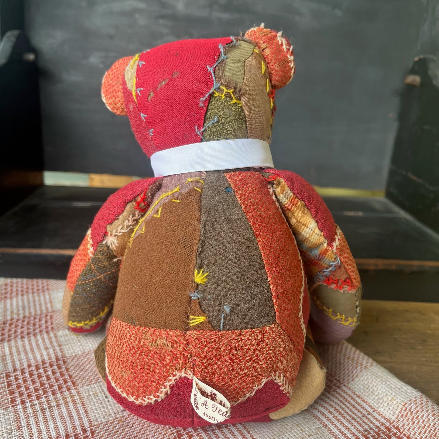 Vintage Handmade Quilt Teddy Bear
