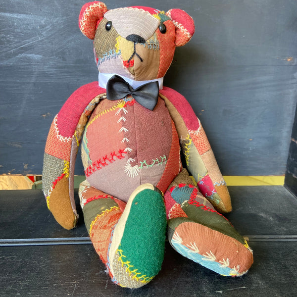 Vintage Handmade Quilt Teddy Bear